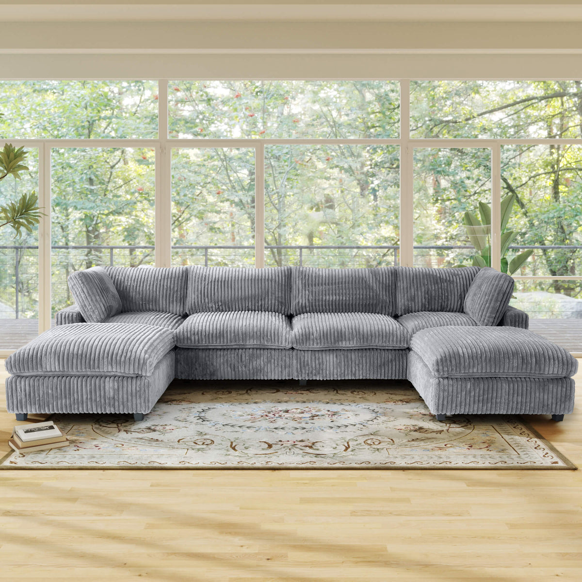 141lg Sky Cloud Pro Sectional 4 Seater U Shaped Sofa