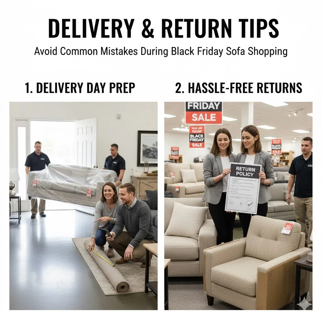 Delivery & Return Tips – Avoid Common Mistakes During Black Friday Sofa Shopping