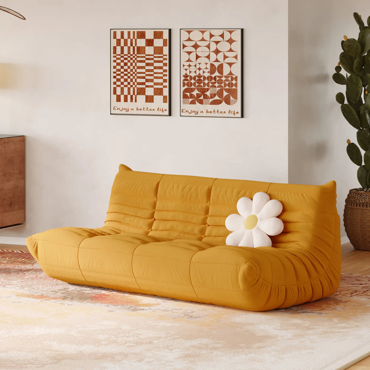 The Caterpillar Modern Armless Sofa
