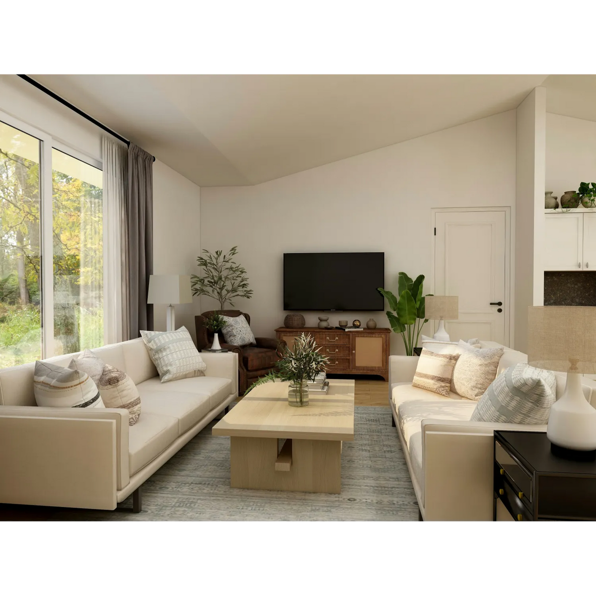 modular sofa in small space