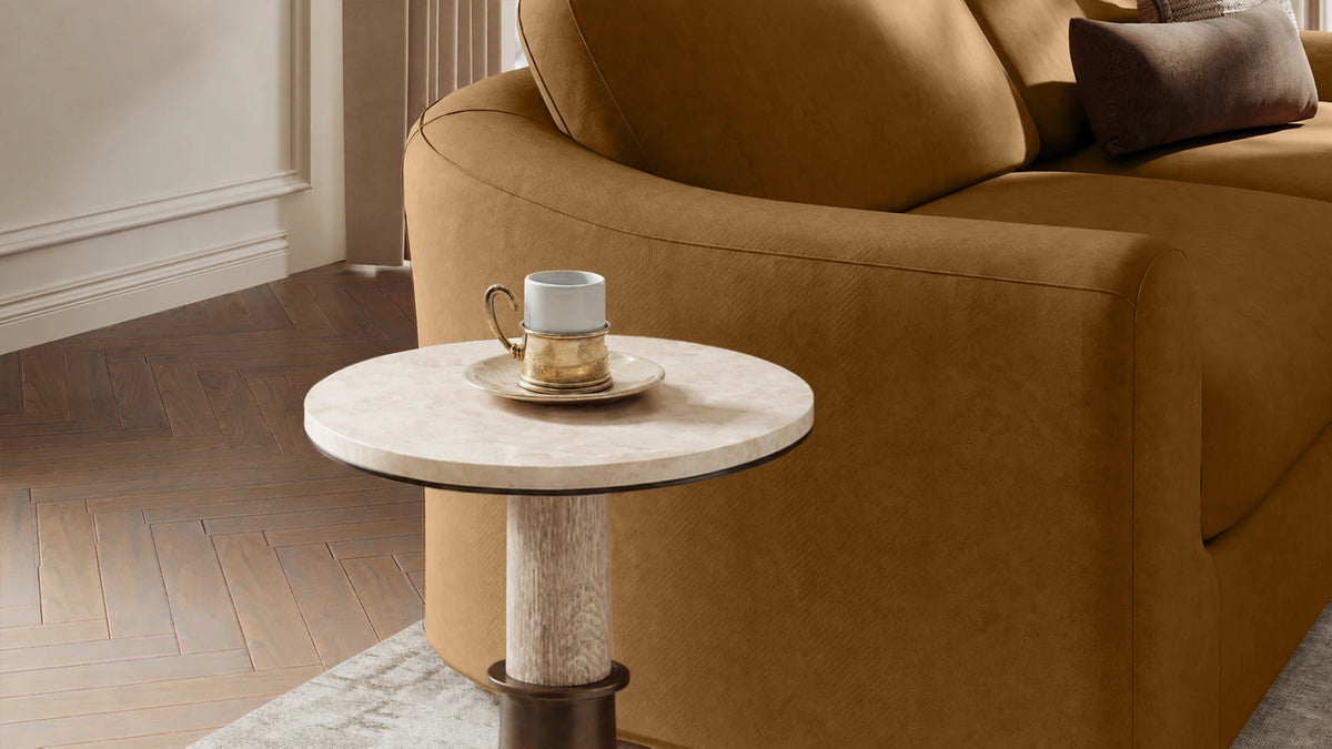 Scratch-resistant matte marble
