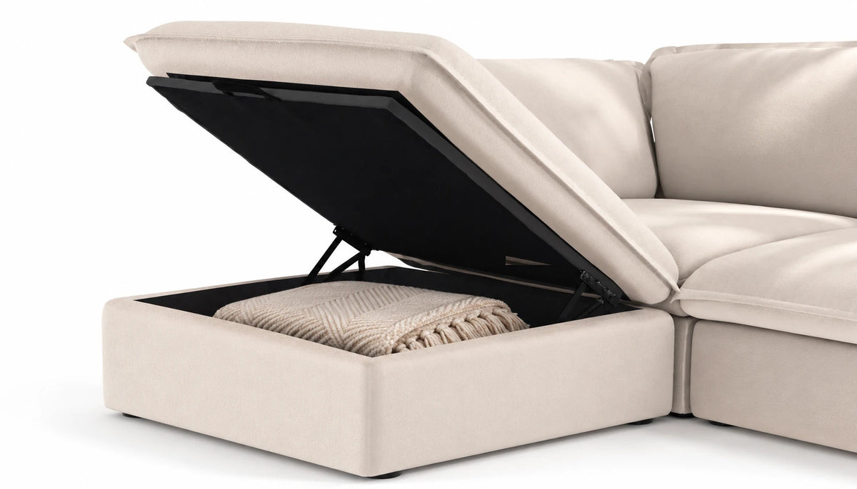 SF120 sofa: ottoman storage
