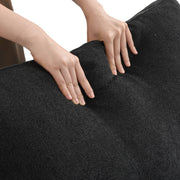 Sereno Cloud Black Cotton-Linen 4-Seater L-Shaped Sectional Sofa - ATUNUSHOME gallery 4