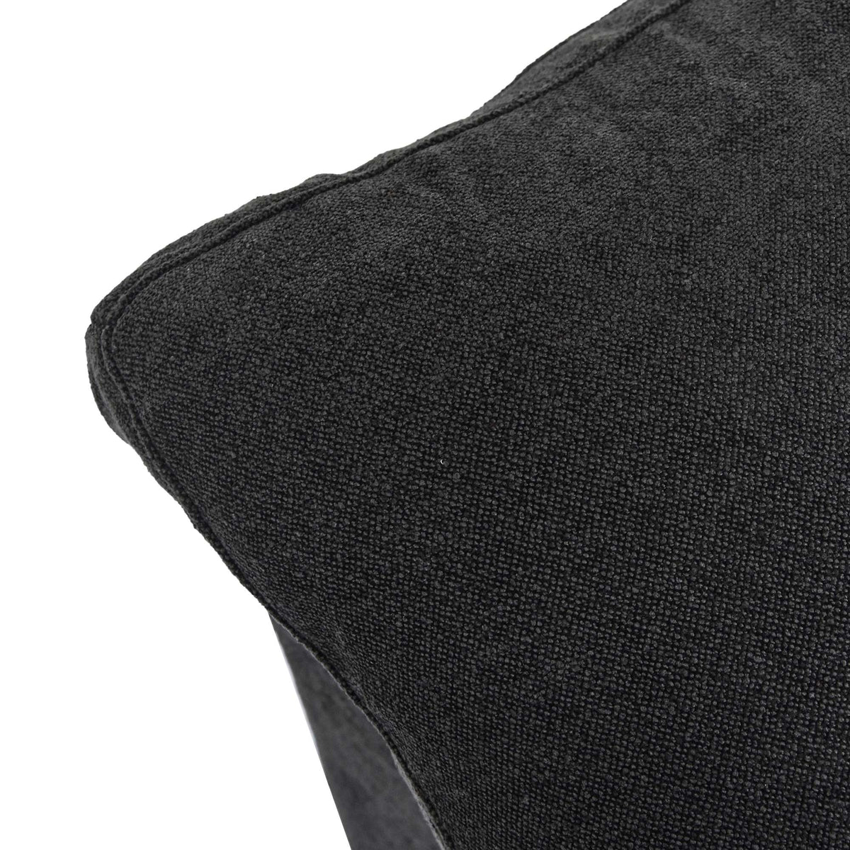 Sereno Cloud Black Cotton-Linen 4-Seater U-Shaped Sectional Sofa - ATUNUSHOME gallery 4