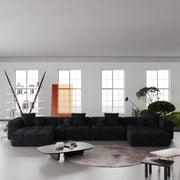 Morio Oversized Sectional Sofa in Black - ATUNUSHOME gallery 2