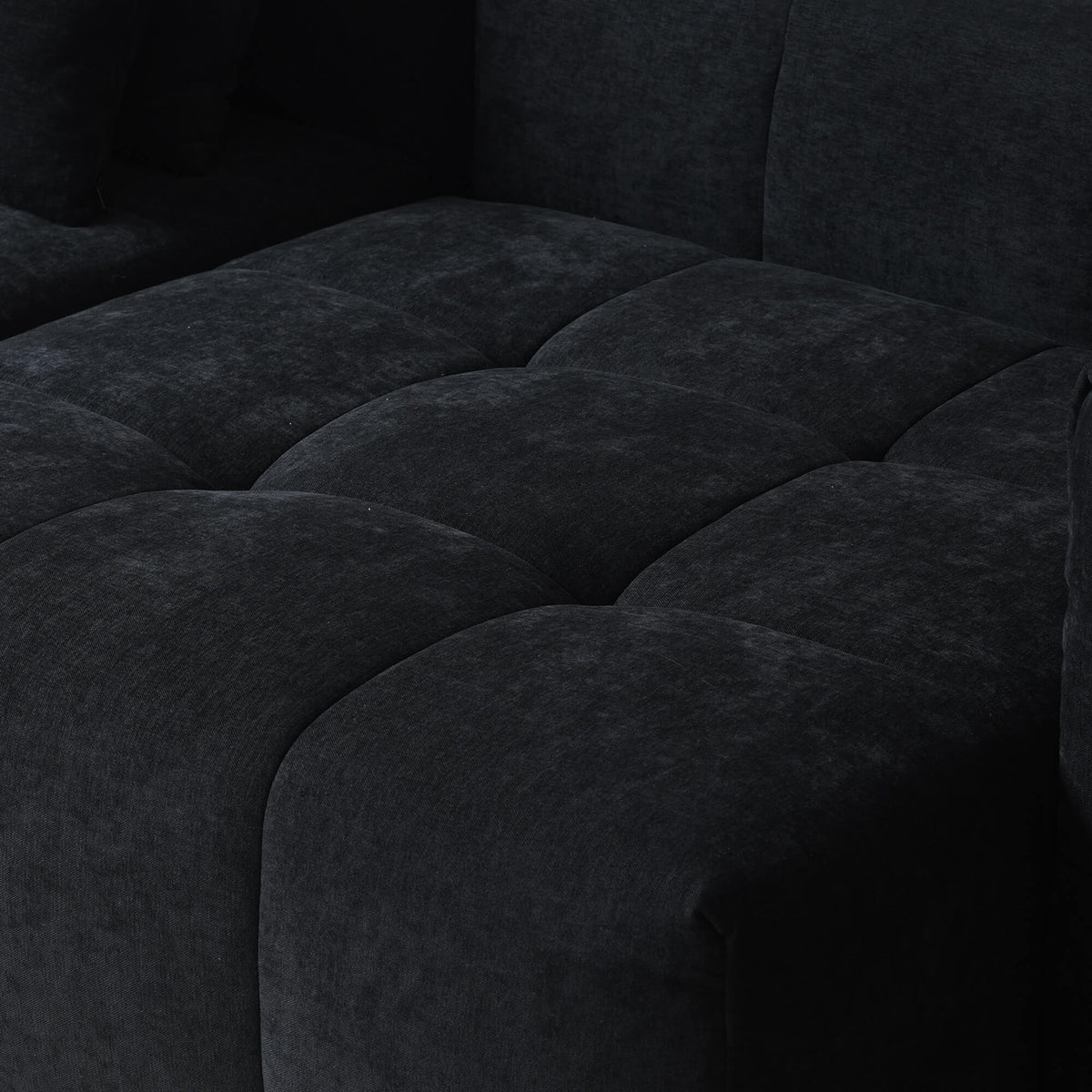 Morio Oversized Sectional Sofa in Black - ATUNUSHOME gallery 4