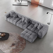 Morio Light Grey Sectional Sofa - ATUNUSHOME main image
