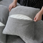 Morio Light Grey Sectional Sofa - ATUNUSHOME gallery 3