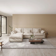Velluno Cloud Khaki L-Shaped Sectional Sofa - ATUNUSHOME main image