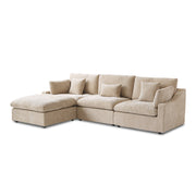 Velluno Cloud Khaki L-Shaped Sectional Sofa - ATUNUSHOME gallery 2