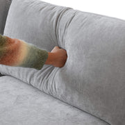 Velluno Cloud Light Grey 3-Seater L-Shaped Sectional Sofa - ATUNUSHOME gallery 2