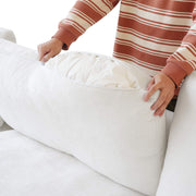 Velluno Cloud White 3-Seater L-Shaped Sectional Sofa - ATUNUSHOME gallery 3