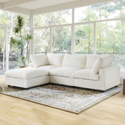 Toby Cloudrest Beige Plush 3-Seater L-Shaped Sectional Sofa - ATUNUSHOME gallery 3