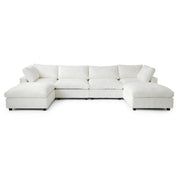 Toby Cloudrest Beige Plush 4-Seater U-Shaped Sectional Sofa - ATUNUSHOME gallery 2