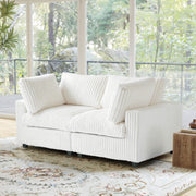 Toby Cloudrest Beige Plush 2-Seater Loveseat - ATUNUSHOME gallery 3