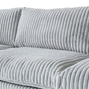 Toby Cloudrest Light Grey Plush 4-Seater U-Shaped Sectional Sofa - ATUNUSHOME gallery 4