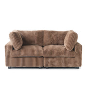 Toby Cloudrest Brown Plush 2-Seater Loveseat - ATUNUSHOME gallery 2
