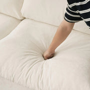 Milo Lounge Cloud Beige 4-Seater L-Shaped Sectional Sofa - ATUNUSHOME gallery 4