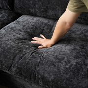 Milo Lounge Cloud Black 3-Seater L-Shaped Sectional Sofa - ATUNUSHOME gallery 3