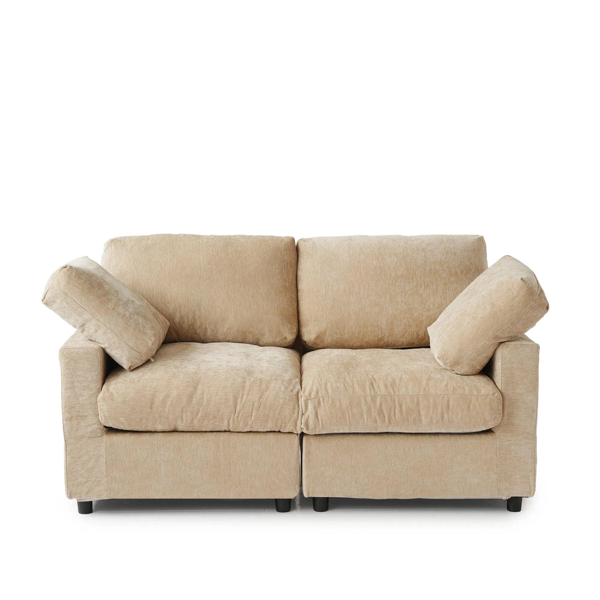 Milo Lounge Cloud Khaki 2-Seater Loveseat Sofa - ATUNUSHOME gallery 2