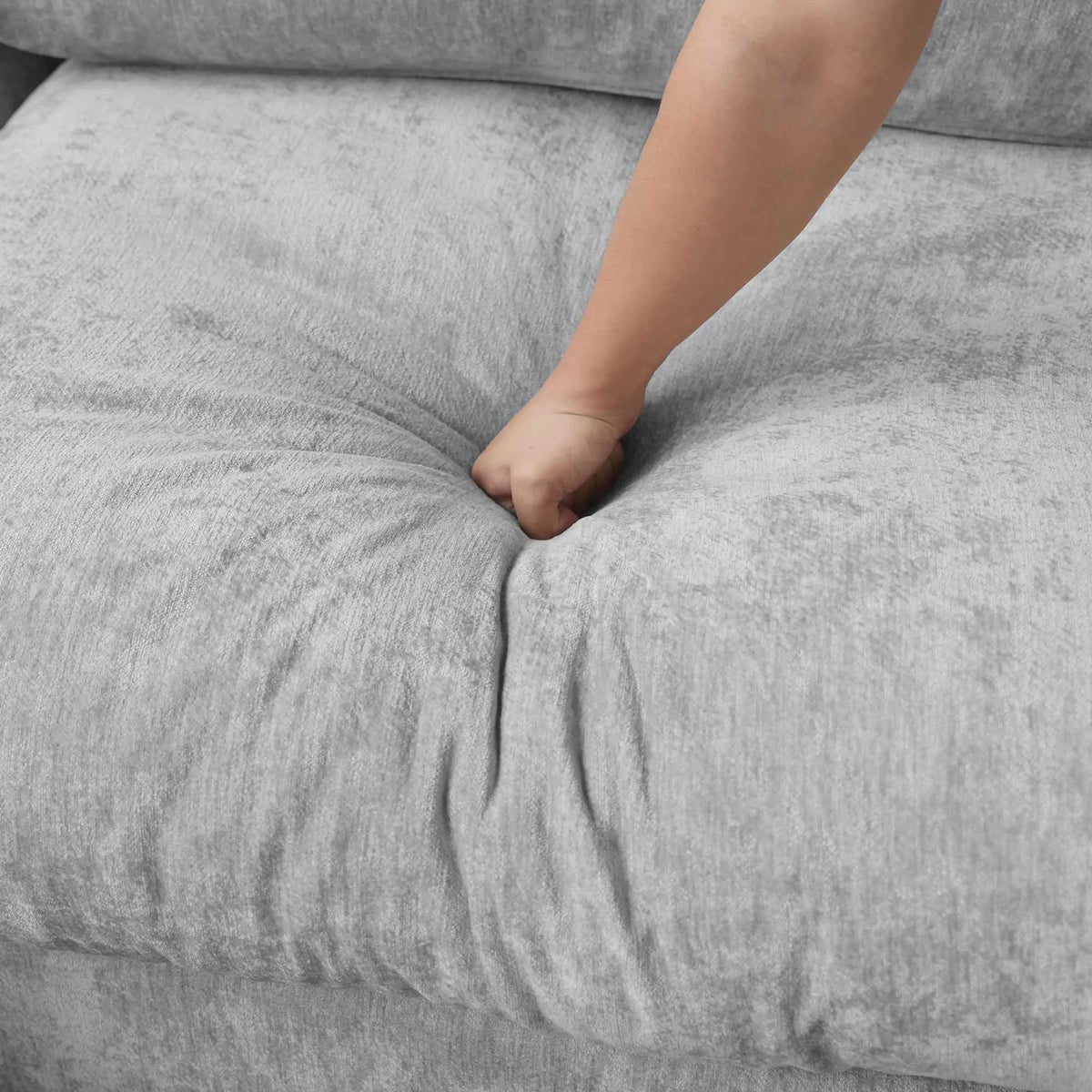 Milo Lounge Cloud Light Grey 5-Seater V-Shaped Sectional Sofa - ATUNUSHOME gallery 3