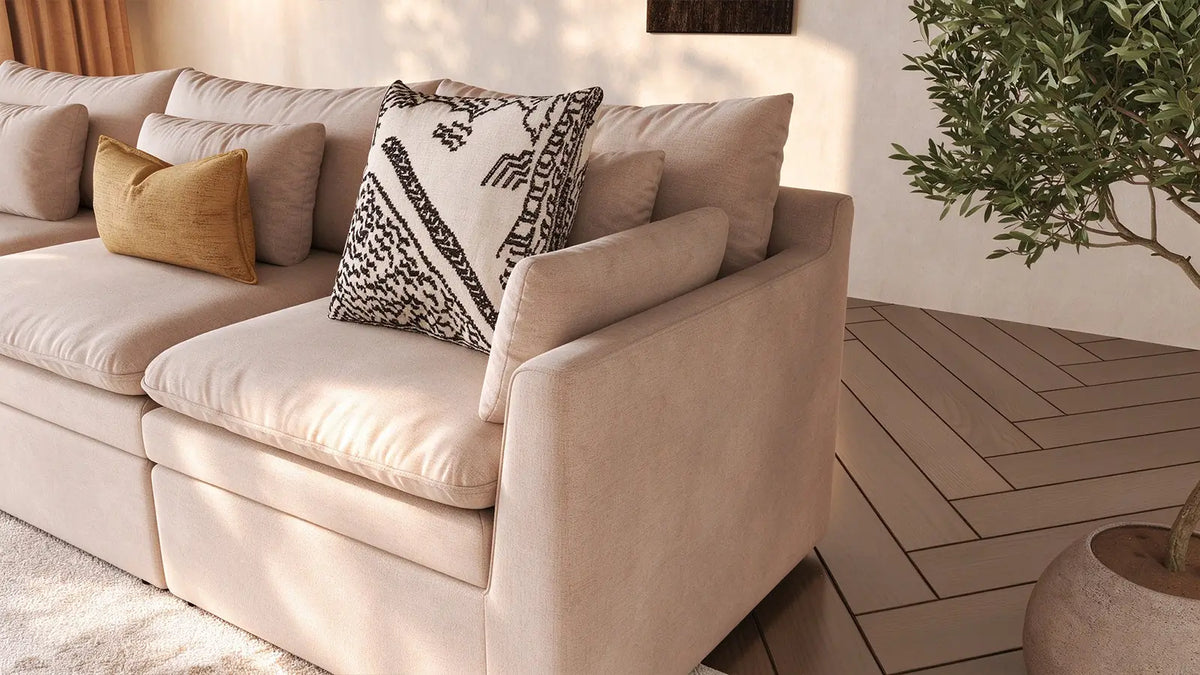 Expansive 156-inch modular seating