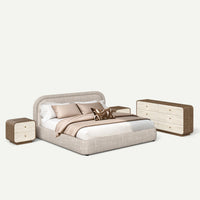 ATUNUS-MINI-CONFIG | default | Sorrel Marella Bed Dresser and Nightstand Furniture Set — 45 degree view
