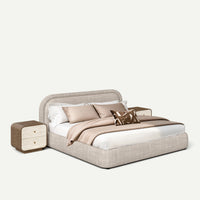 ATUNUS-MINI-CONFIG | default | Sorrel Marella Platform Bed and Nightstand Set — 45 degree view
