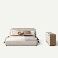 ATUNUS-MINI-CONFIG | default | Sorrel Marella Platform Bed and Dresser Set — front combination view
