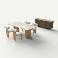 ATUNUS-MINI-CONFIG | default | Fayne Dining Table + Varo Dining Chair + Marlow Sideboard Set — eye level