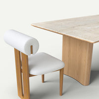 ATUNUS-MINI-CONFIG | default | Fayne Dining Table + Varo Dining Chair Set — combination detail 01