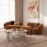 ATUNUS-MINI-CONFIG | default | scene | Cedar Sofa + Calder Coffee Table + Astra Side Table + Tavira Rug Set — lifestyle portrait