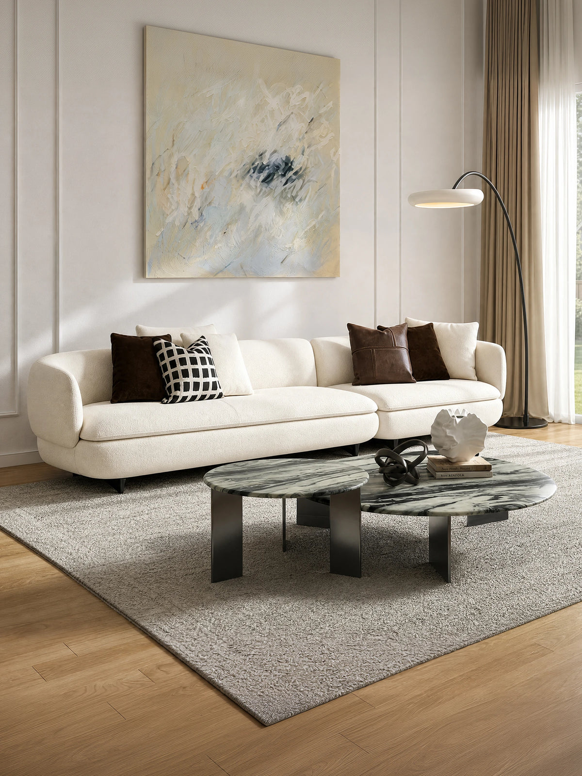 Monolith Minimalist 4 Pieces Sofa Set