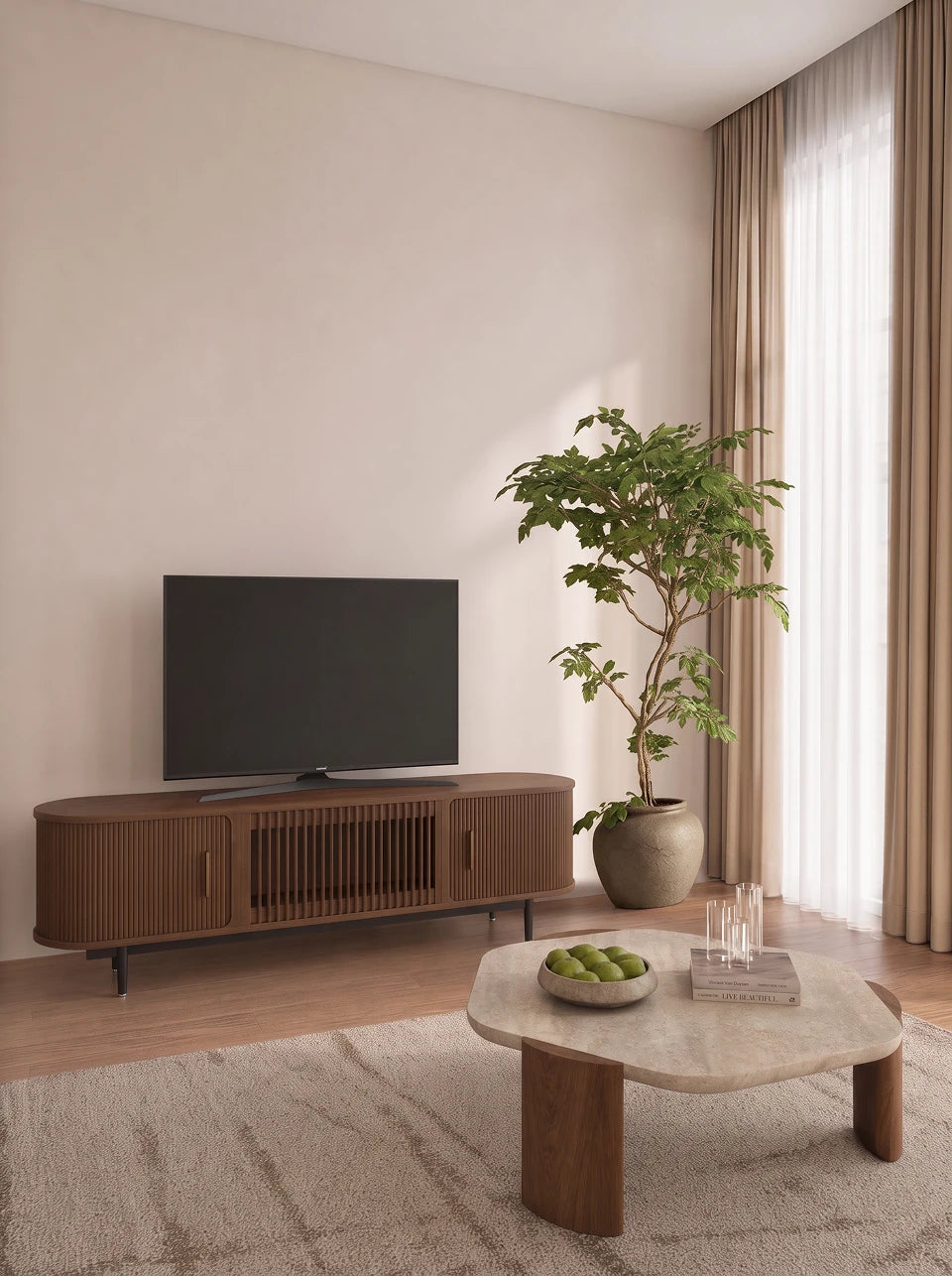 Woodland Haven Rustic TV Stand Coffee Table Set