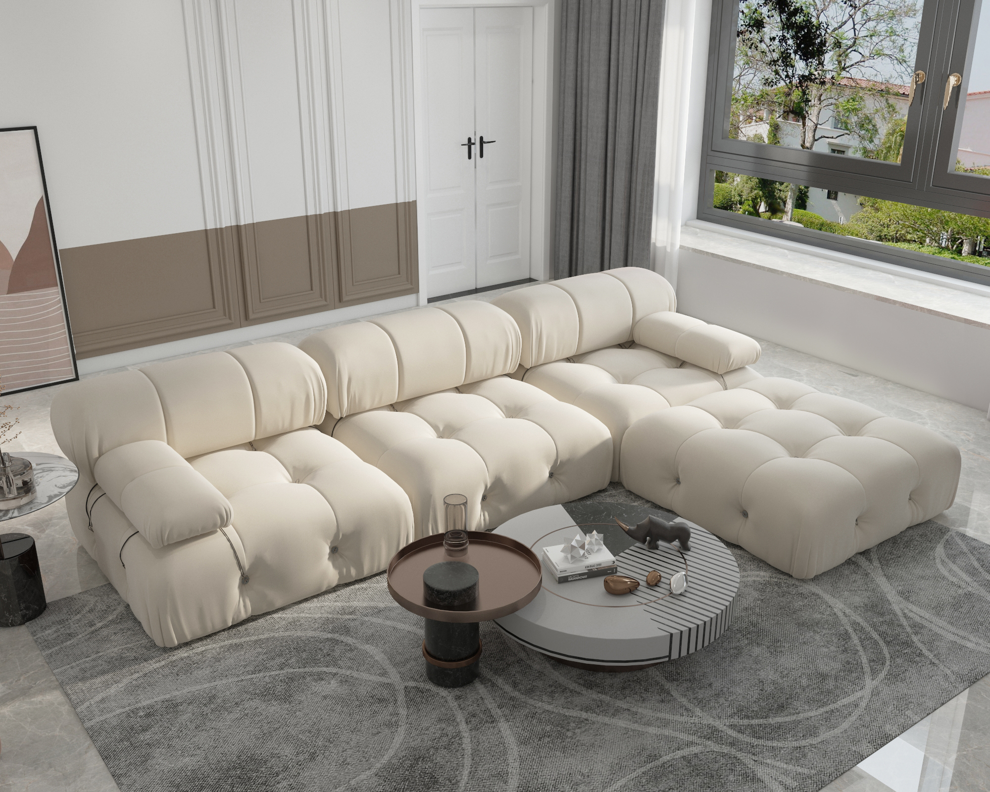 L-shaped Urban Classic Modular Sofa
