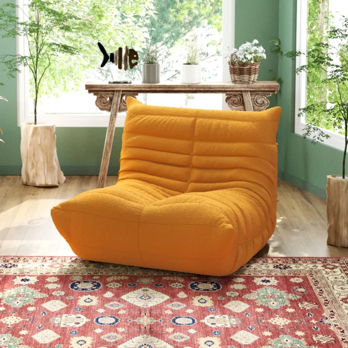 117 yellow caterpillar single sofa0903 (10)