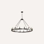 Luce 16-Light Ironwood Wheel Chandelier