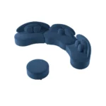 Lia Curved Velvet Upholstered Sofa