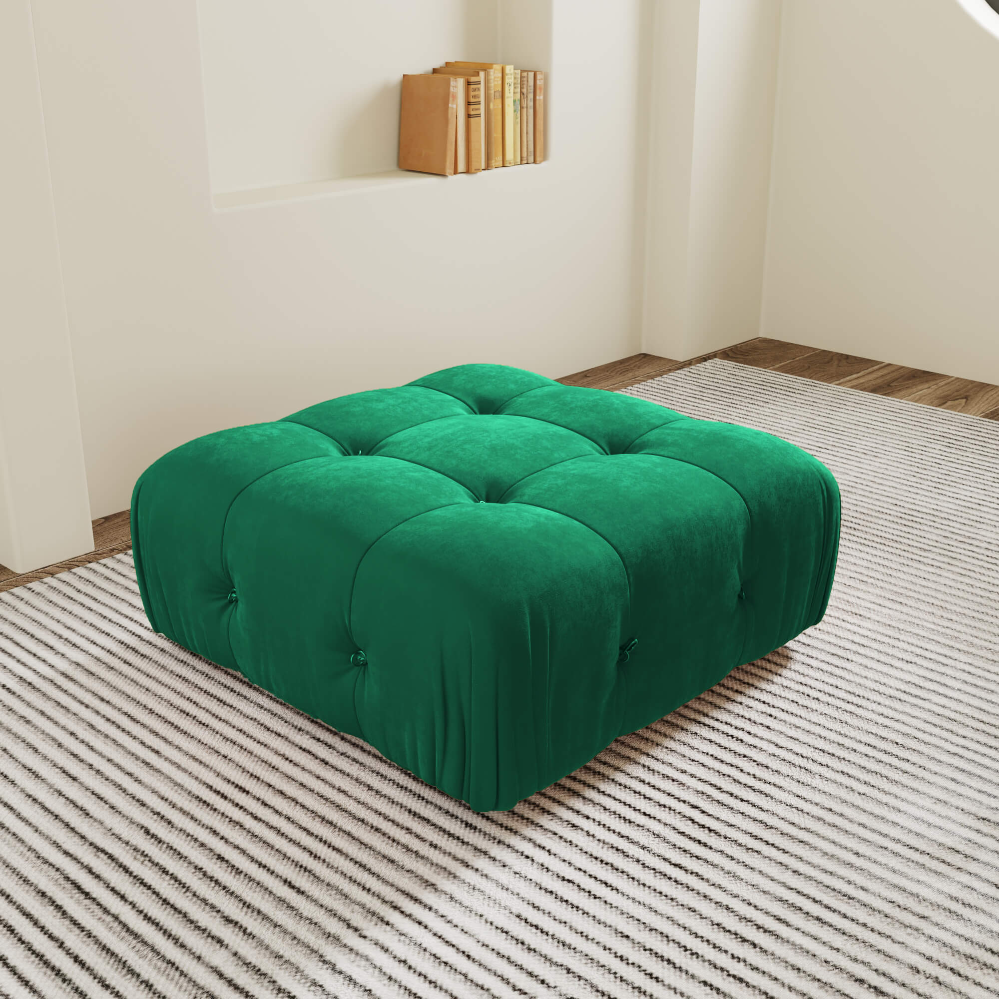 Urban Classic | 34.65″ Single Ottoman For Velvet Sectional Sofa