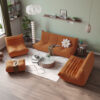 117 Caterpillar sofa in Brown 4 pieces set