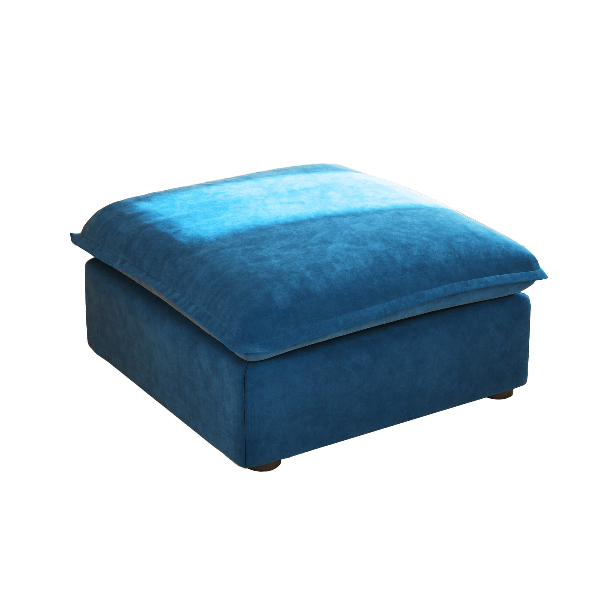 Sky Cloud Plus | 40.16″ Velvet Sectional Sofa-Ottoman Storage Function