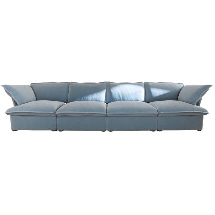 120v06 4 Seater Light Blue Velvet