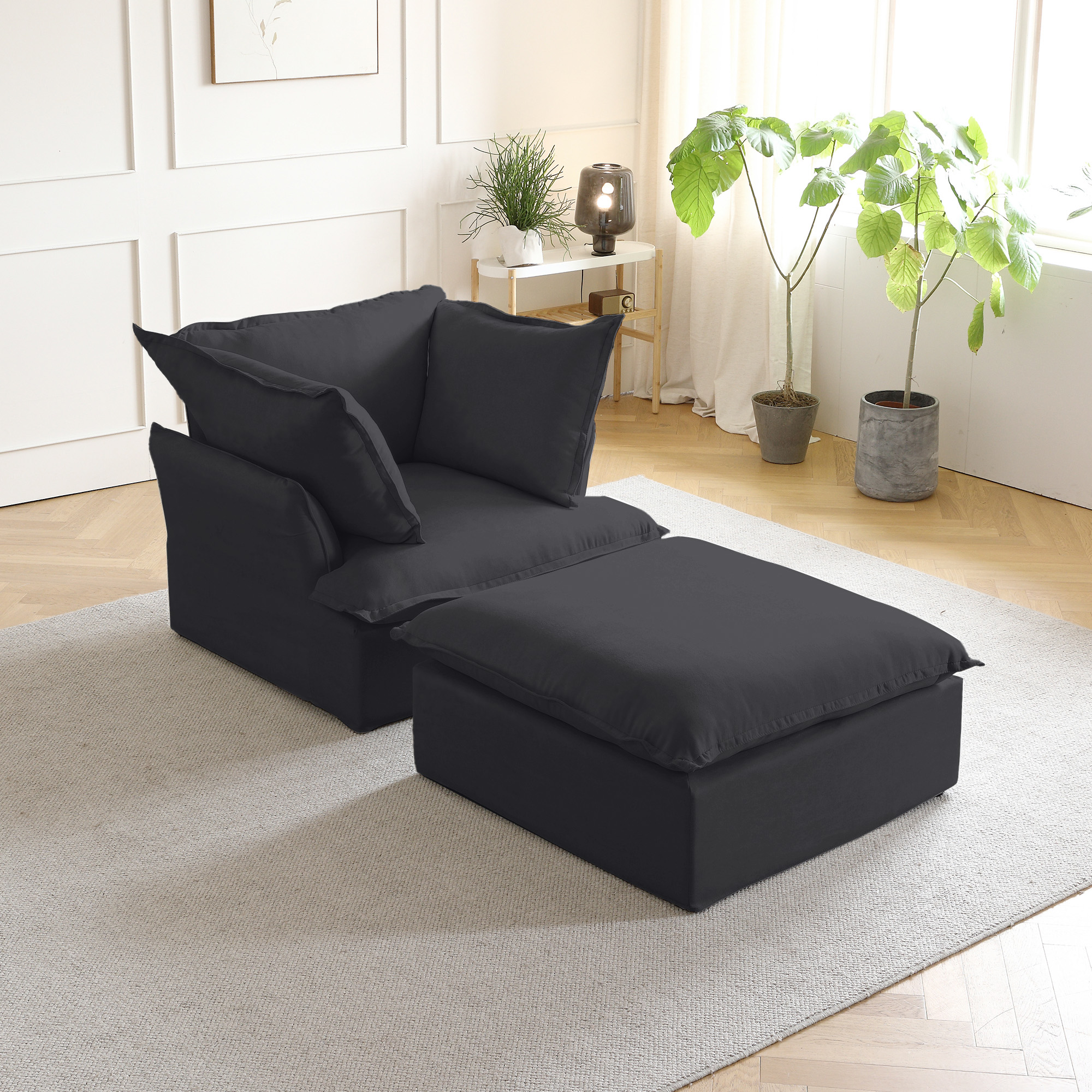 Sky Cloud Plus | Modular Sofa-Single Seat with 1 Ottoman