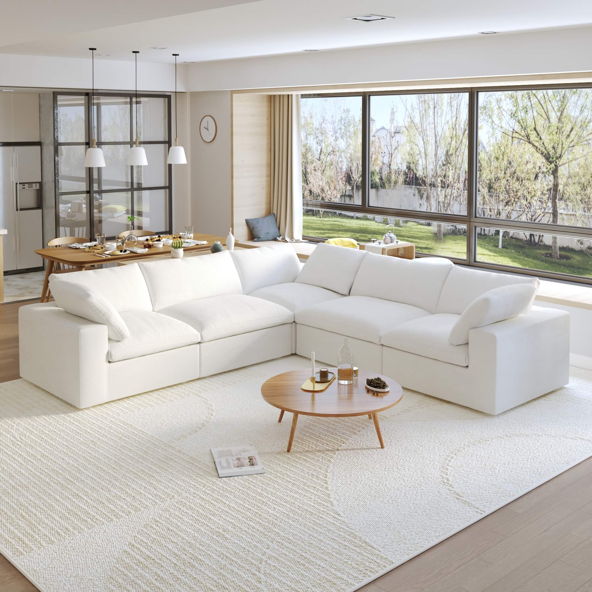 Cloud Modular Sofa- 4 Seats with 1 Corner - Atunus Home Furniture