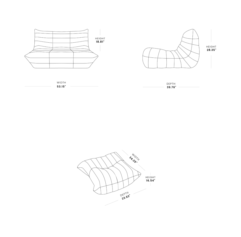 117 caterpilalr sofa 2+4 size