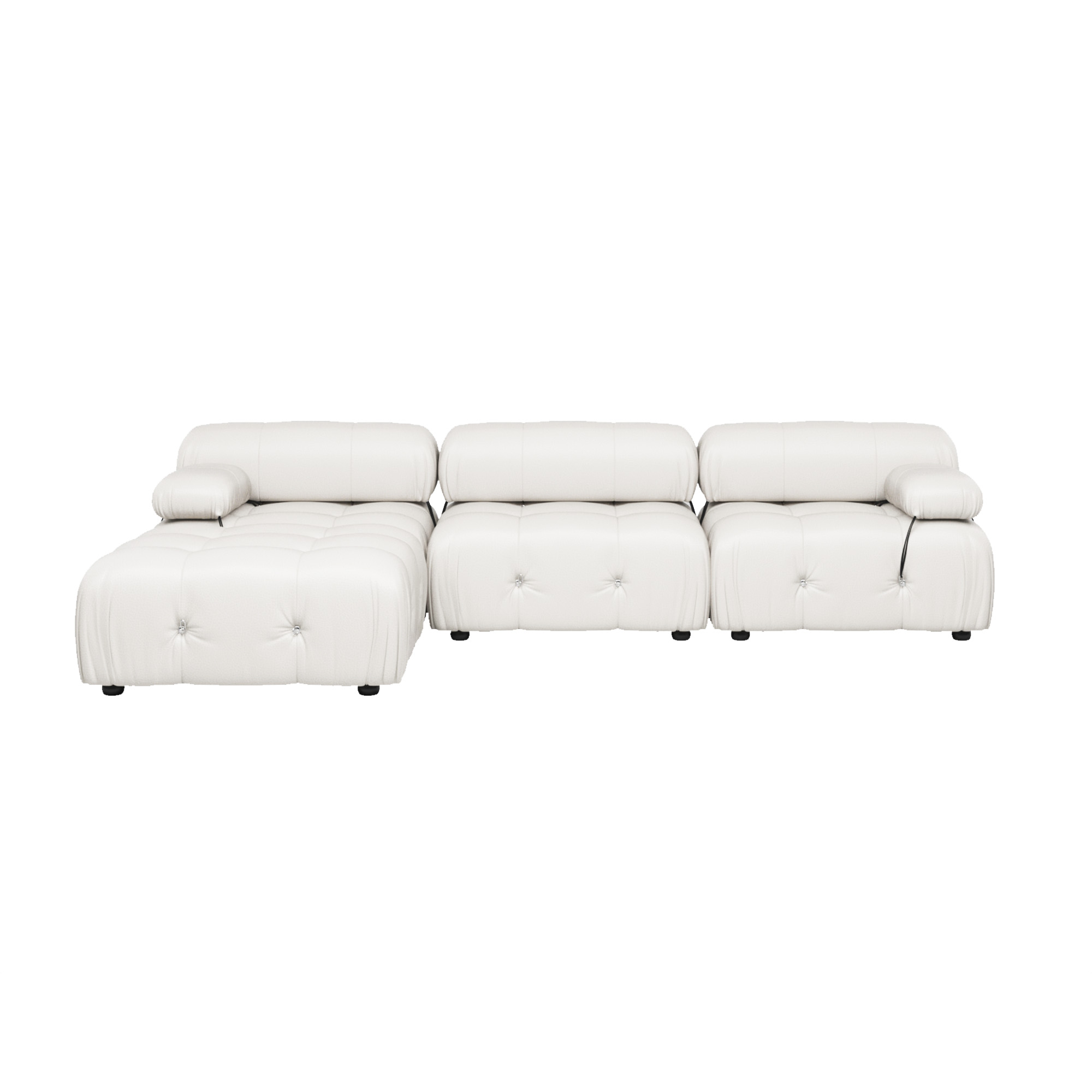 Urban Classic | 103.95″ L-Shaped Velvet Sectional Sofa With Ottoman