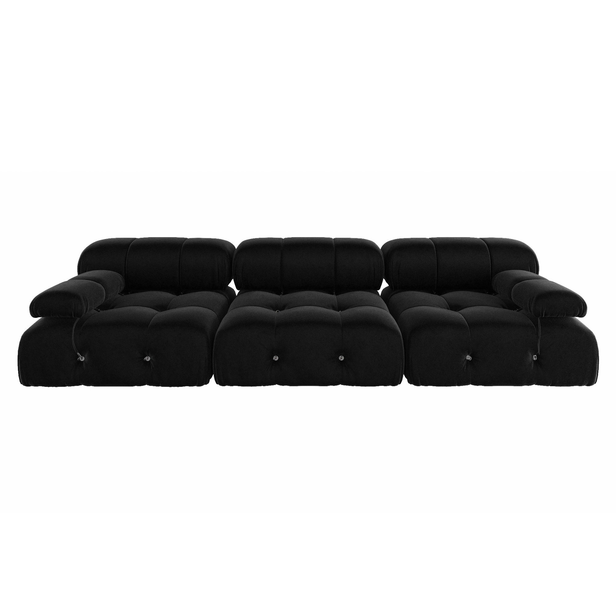 Urban Classic | 103.95″ 3-Seater Velvet Sectional Sofa With Removable Armrests