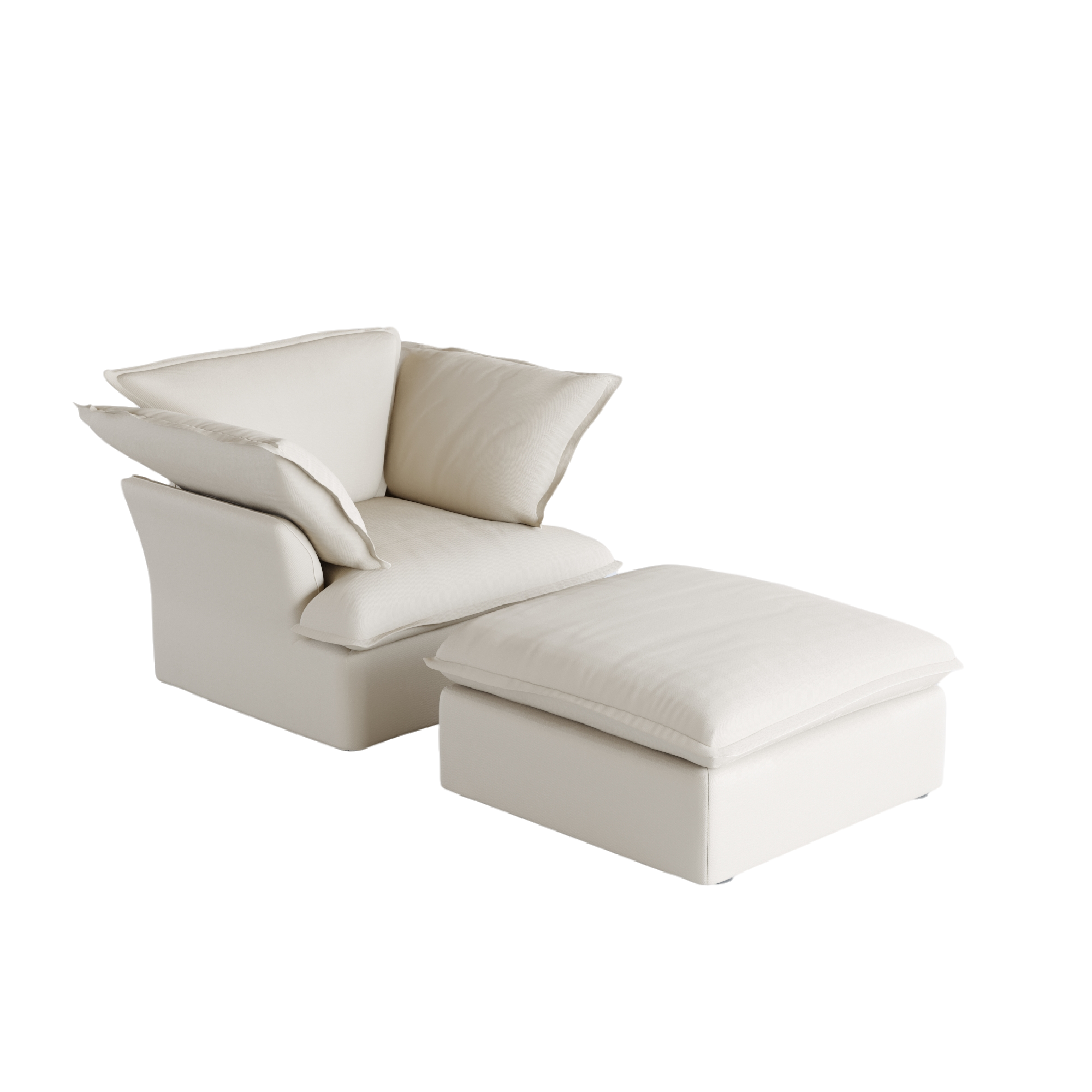 Sky Cloud Plus | Modular Sofa-Single Seat with 1 Ottoman