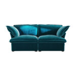 Sky Plus Velvet Cloud Sofa | Replaceable Cover 83-Inch Velvet Loveseats 2-Seaters