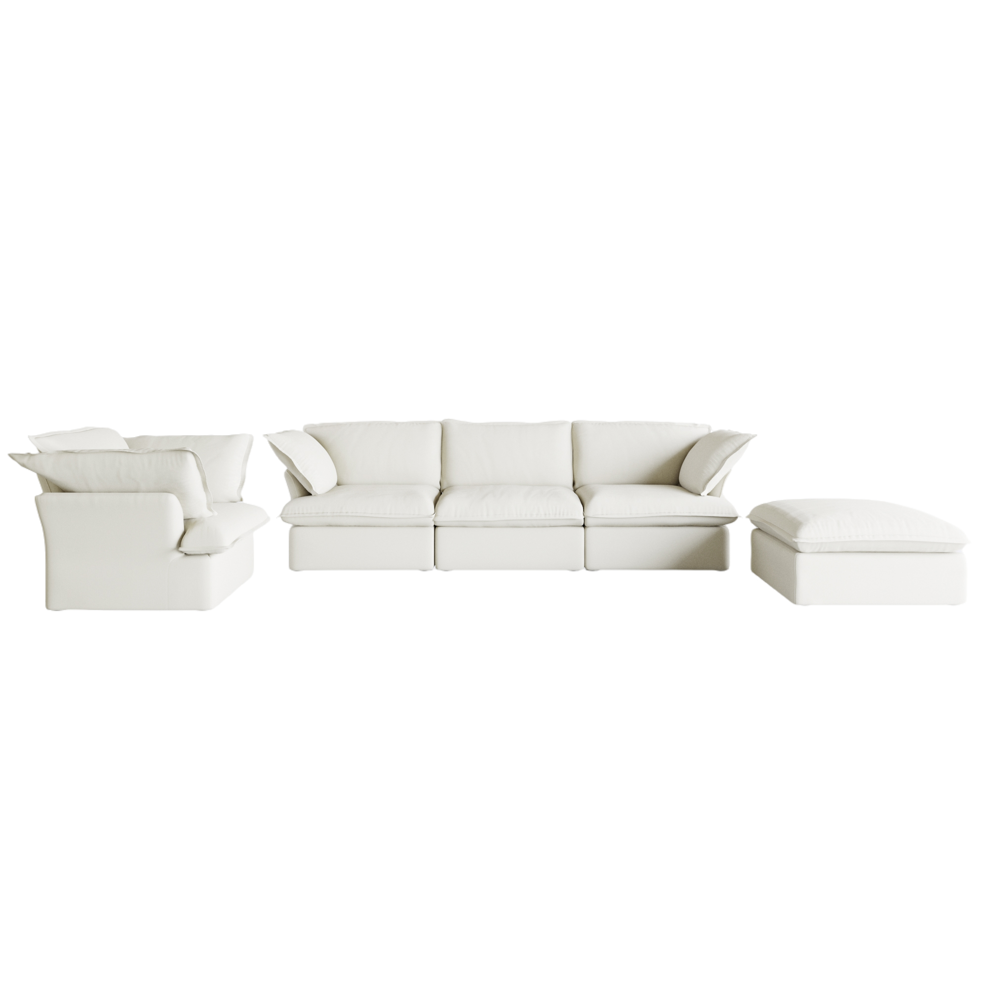 Sky Cloud Plus | Sectional Sofa-Lazy Couch Set For 5 Seats